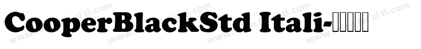 CooperBlackStd Itali字体转换